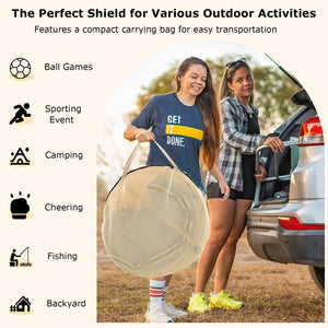 Instant Pop up Sports Tent with Carrying Bag and Floor Mat for 1-2/5-6 People-S view 8