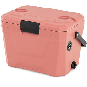 Insulated Portable Cooler Hard Shell Ice Chest with 2 Cup Holders-Pink view 4