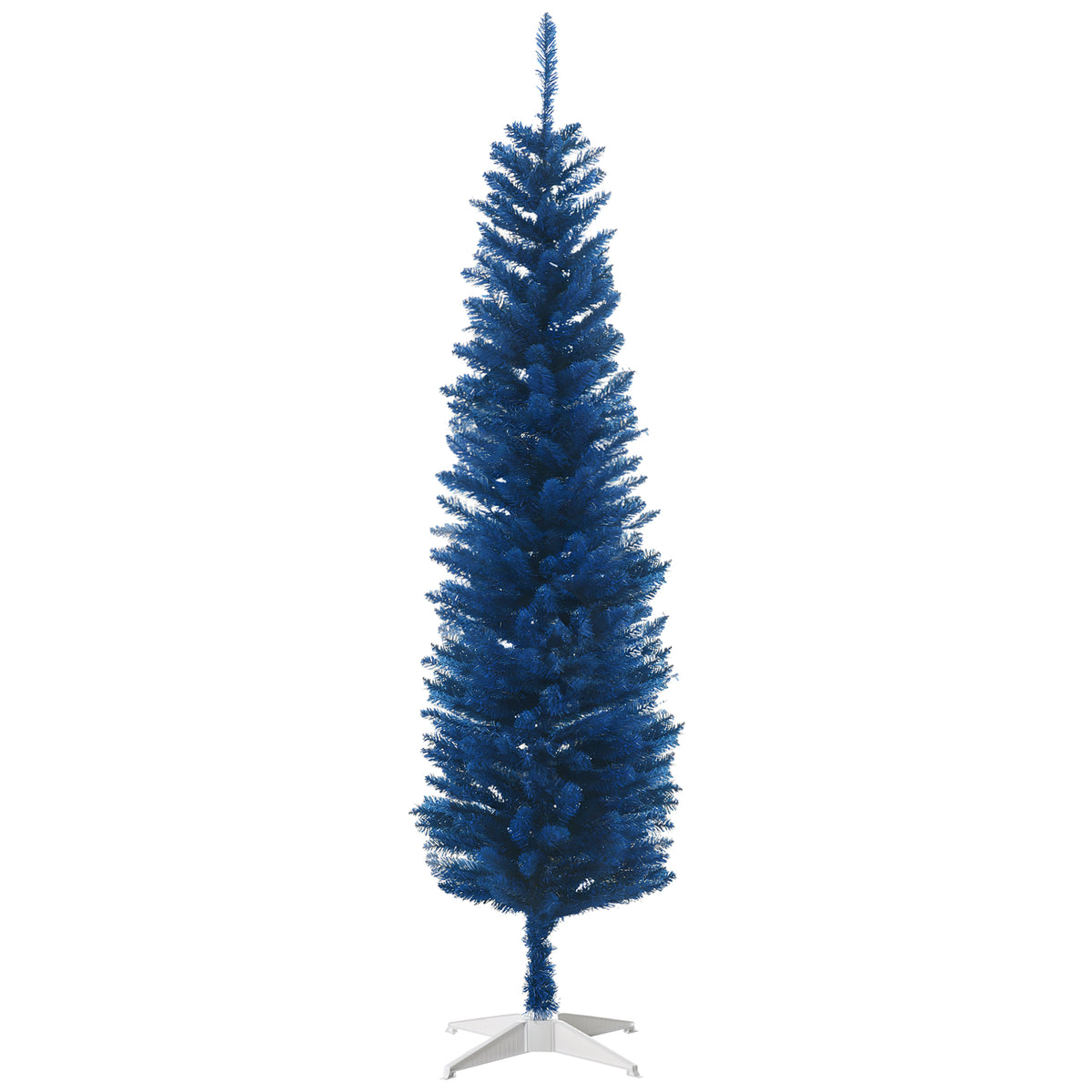 5ft Pencil Christmas Trees, Skinny Artificial Christmas Tree for Xmas Holiday Decor, Deep Blue