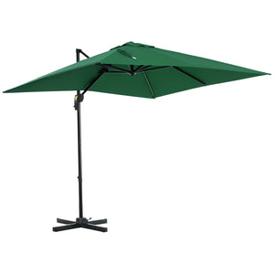 8' x 8' Square Patio Hanging Offset Umbrella with 360° Rotation – view 6