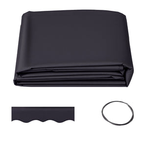 10' x 8' Retractable Awning Fabric Replacement Outdoor Sunshade Canopy Awning Cover, UV Protection, Grey