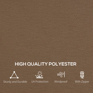 Gazebo Curtains, 10' x 13' Universal Replacement Privacy Curtain, 4-Panels Sidewall with Hooks/C-Rings, Dark Brown