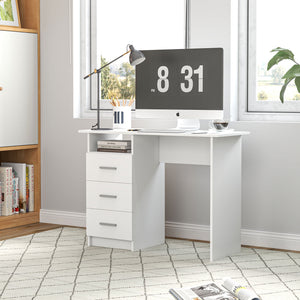 Computer Desk with Storage, 39" Home Office Desk with 3 Drawers nad Open Shelf, Writing Table for Bedroom – view 5