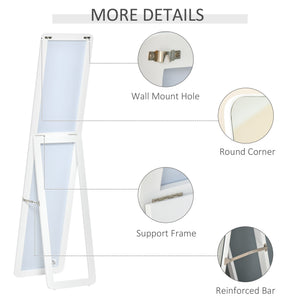 Full Length Mirror for Bedroom, Free Standing Dressing Mirror, Wall Mirror with Wood Frame, 15" x 61" – view 12