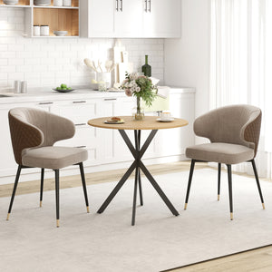 31.5" Industrial Round Dining Table - White Oak – view 7
