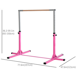Professional Gymnastics Bar for Kids, Toddler Home Gymnastics Equipment with 13-level Adjustable Height – view 10
