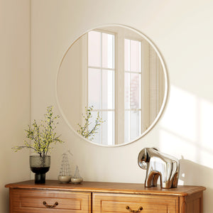 36" Round Mirror, Bathroom Wall Mirror with Metal Frame, Decorative Vanity Mirror for Living Room, Bedroom – view 14