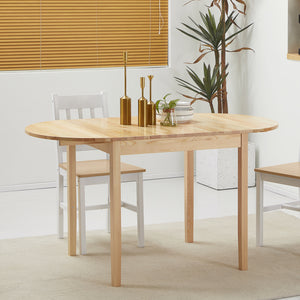 Solid Wood Kitchen Table, Drop Leaf Tables for Small Spaces, Folding Dining Table, Black – view 21