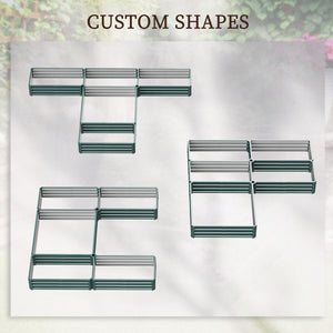 Steel Raised Garden Bed, Set of 5 Large Box Planters for Outdoor Plants Vegetables Flowers Herbs, 8x8x1ft – view 17
