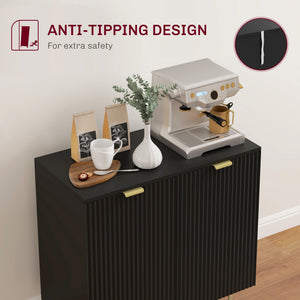 Modern Kitchen Storage Cabinet, Sideboard Buffet Cabinet with Adjustable Shelves and Metal Legs for – view 6
