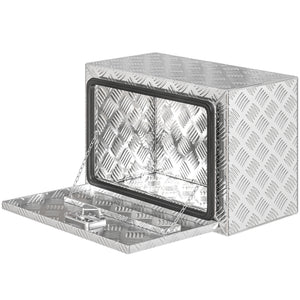 24 Inch Underbody Truck Tool Box, Heavy Duty Aluminum Tool Box, Storage Toolbox Chest Organizer with Lock and Keys
