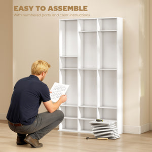 Media Storage Cabinet, 9-Tier DVD Shelf with 21 Adjustable Shelves, Holds 835 CDs – view 13