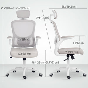 Ergonomic Office Chair, Mesh Desk Chair with Adjustable Headrest, Lumbar Support and Height – view 9