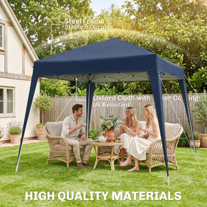 8' x 8' Pop Up Canopy, Outdoor Folding Tent, Portable Party Tent with Carrying Bag for Camping, Party – view 3