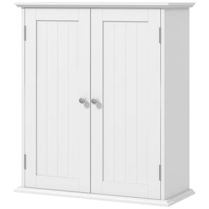 Bathroom Medicine Cabinet, Wall Cabinet with 2 Doors and Adjustable Shelf, Space Saver Over Toilet Cabinet
