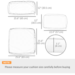 Outdoor 14pc Patio Rattan Sofa Set Cushion Polyester Cover Replacement Set - No Cushion Included Beige – view 14