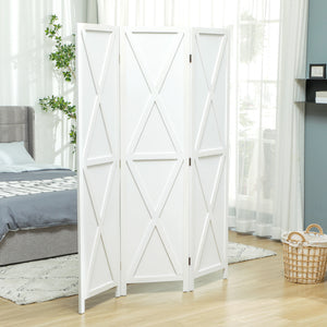 4-panel Wall Partition Farmhouse Room Separator with Foldable Design Wooden Frame 5.6FT, Walnut – view 20
