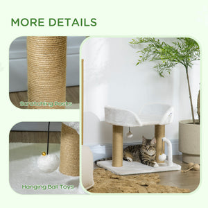 Cat Tower Condo for Indoor Cats, Small Cat Tree with Jute Scratching Posts, Top Perch, Dangling Balls – view 11