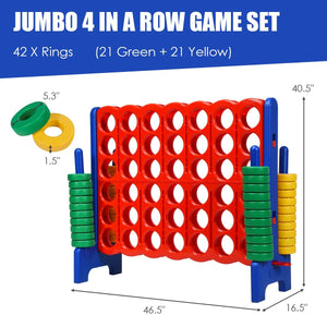 Jumbo 4-to-Score Giant Game Set with 42 Jumbo Rings and Quick-Release Slider-Blue view 5