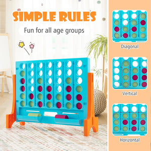 Jumbo 4-to-Score Connect Game Set with Carrying Bag and 42 Coins-Orange view 7