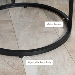 Nesting Tables, 29" Round Coffee Table Set of 2, Modern Side Tables for Living Room with Metal Base – view 12