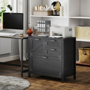 Lateral Filing Cabinet, Farmhouse File Cabinet with 4 Drawers, Fit Letter/A4/Legal Hanging Files – view 7