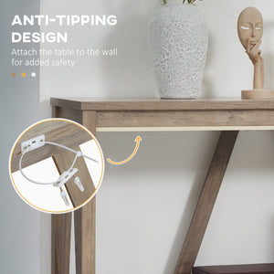 52" Console Table, Farmhouse Narrow Entryway Table with Storage Shelf – view 19