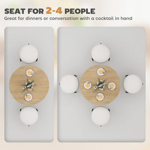 31.5" Industrial Round Dining Table - White Oak – view 3