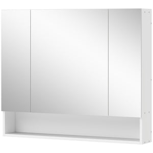 Wall Mounted Bathroom Medicine Cabinet with Mirror and Adjustable Shelves, Grey – view 8