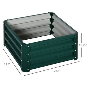2' x 2' x 1' 2-Pieces Raised Garden Bed with Galvanised Steel Frame for Vegetables, Flowers, Herbs, Green – view 7