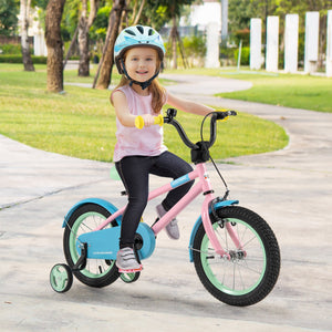Kid's Bike with Adjustable Handlebar and Saddle Pink-14 Inches view 2