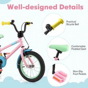 Kid's Bike with Adjustable Handlebar and Saddle Pink-14 Inches view 5