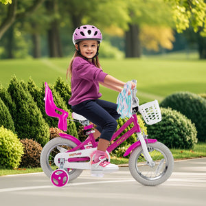 Kids Bike 12 Inch with Training Wheels and 2 Brake System for 3-4 Years Old view 3