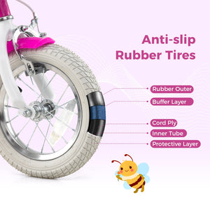 Kids Bike 12 Inch with Training Wheels and 2 Brake System for 3-4 Years Old view 8
