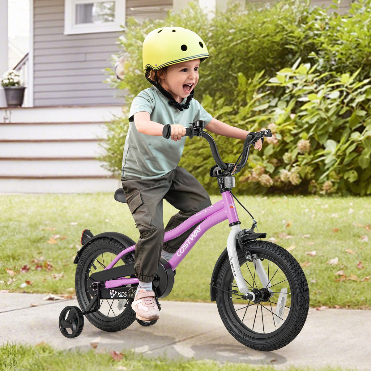 Kids Bike 14-Inch Children Training Bicycle with 2 Brake for 3-5 Years Old view 2