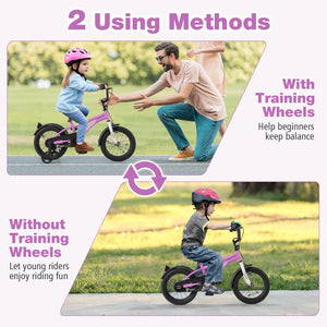 Kids Bike 14-Inch Children Training Bicycle with 2 Brake for 3-5 Years Old view 7