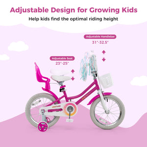 Kids Bike 16 Inch with Training Wheels and 2 Brake System for 4-7 Years Old view 7