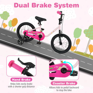 Kids Bike for 3-7 Years Old Boys and Girls 12/14/16-Inch Children Bicycle-Pink 16 Inch view 6