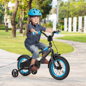 Kids Bike with Adjustable Handlebar and Saddle Black-12 Inches view 2