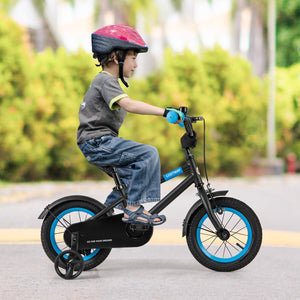 Kids Bike with Adjustable Handlebar and Saddle Black-12 Inches view 3