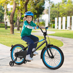 Kids Bike with Adjustable Handlebar and Saddle Black-18 Inches view 3