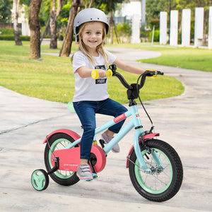 Kids Bike with Adjustable Handlebar and Saddle Blue-12 Inches view 2