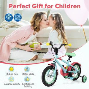 Kids Bike with Adjustable Handlebar and Saddle Blue-12 Inches view 9