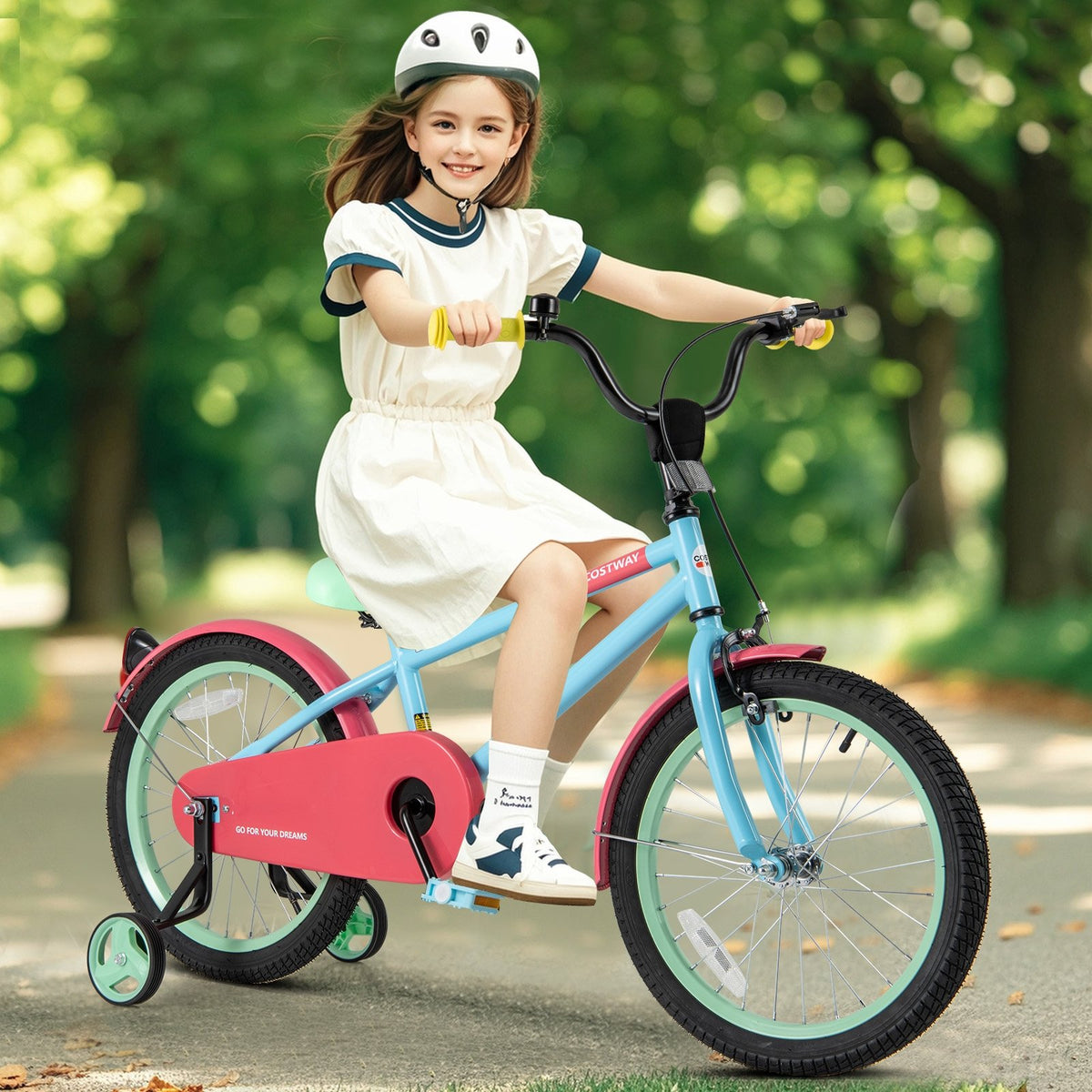 Kids Bike with Adjustable Handlebar and Saddle Blue-18 inches view 2