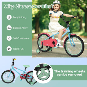 Kids Bike with Adjustable Handlebar and Saddle Blue-18 inches view 9