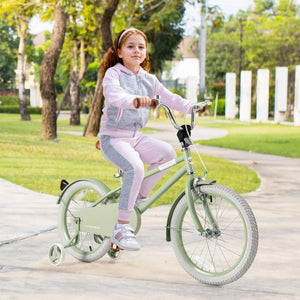 Kids Bike with Adjustable Handlebar and Saddle Green-18 Inches view 2