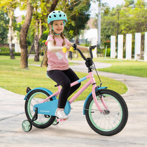 Kids Bike with Adjustable Handlebar and Saddle Pink-16 Inches view 3