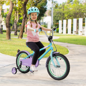 Kids Bike with Adjustable Handlebar and Saddle Purple-16 Inches view 3