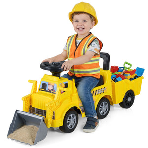 Kids Digger Ride on Truck with Shovel and Under-Seat Compartment view 4