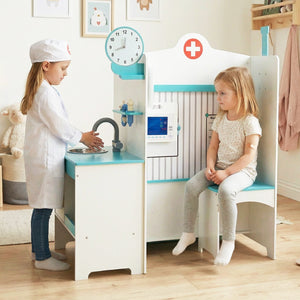 Kids Doctor Play Set with Adjustable Height Bar-Blue view 6
